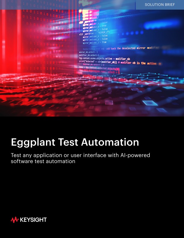 Eggplant Test Automation PDF Asset Page Keysight